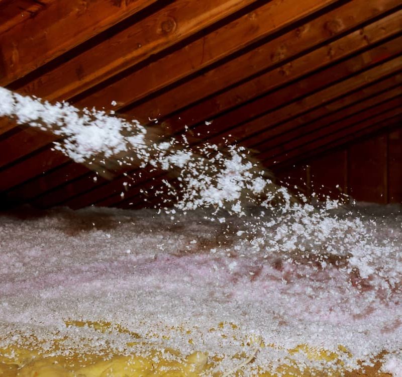 Blown in attic insulation