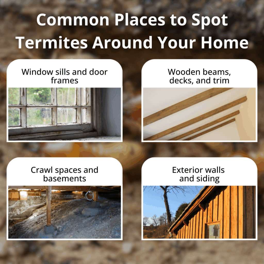 common places around home where termites live