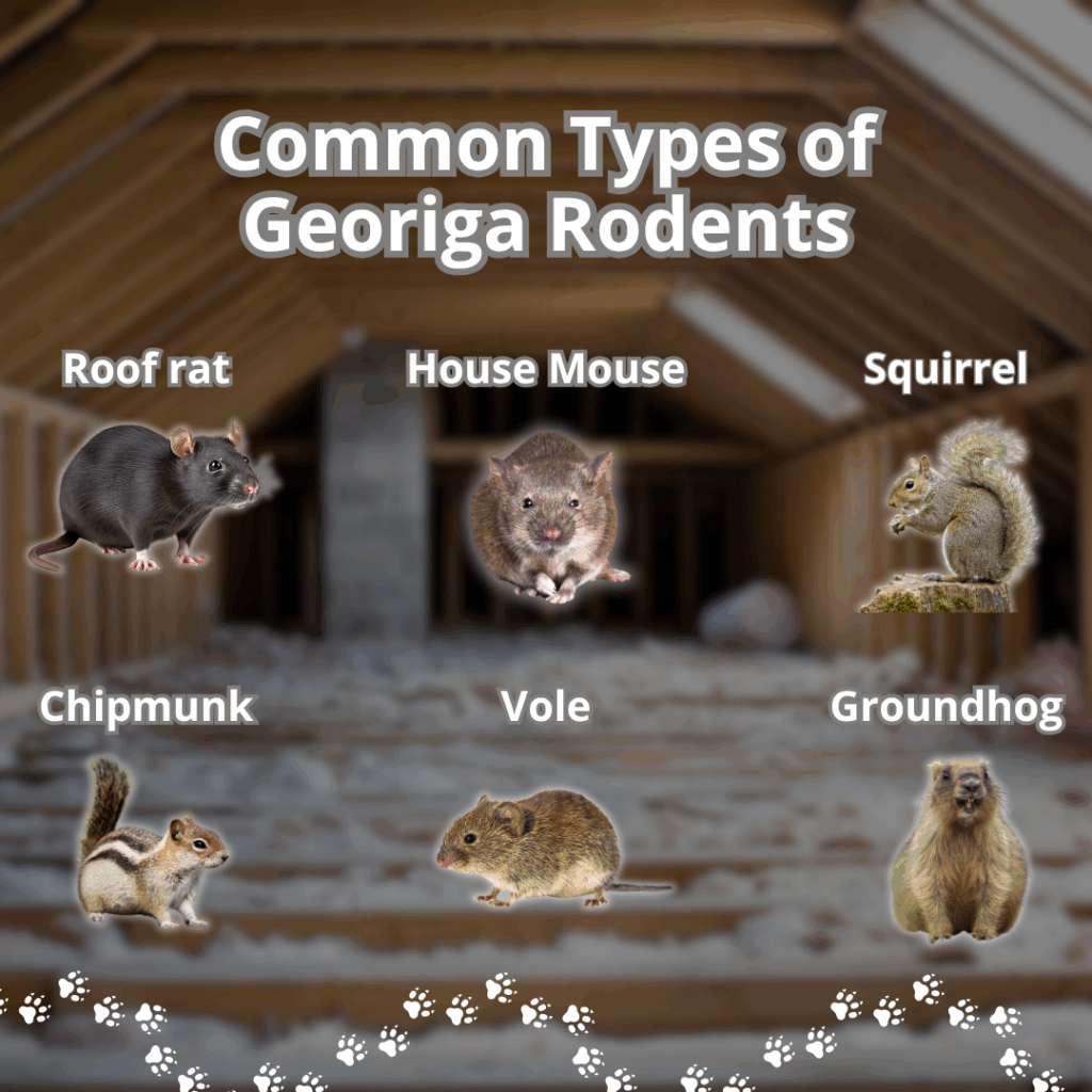 common types of Georgia rodents
